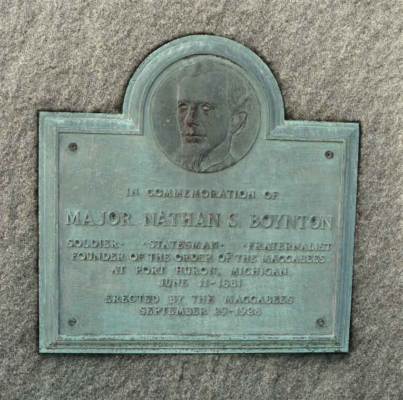 Located in front of the old Ladies of the Maccabees building, 901 Pinegrove Avenue.