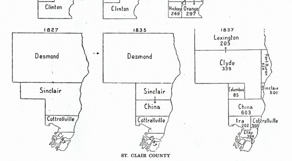 St. Clair County townships to 1837 (Fuller 1916, p xlv).